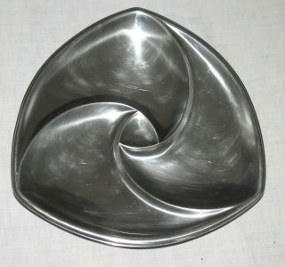 WMF Frasers Cromargan Stainless Steel 18/8 12.  5 ins Triangular 4 - part Dish Plate 2