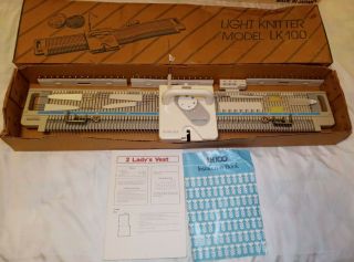 Vintage Light Knitter Model Lk100 Knitting Machine Japan Accessories