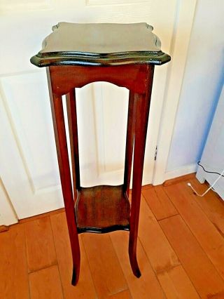 Vintage Edwardian Wooden Plant Stand / Table Lamp / Stand 37 " Tall Aspidistra