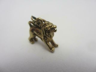 Leo The Lion Zodiac 9k Gold Pendant Charm Vintage 1976 By Charles Horner Tbj1782