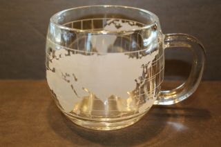 Vintage NESCAFE NESTLE WORLD GLOBE Glass Coffee Mug Tea Cup The Nestle Co. ,  Inc. 3