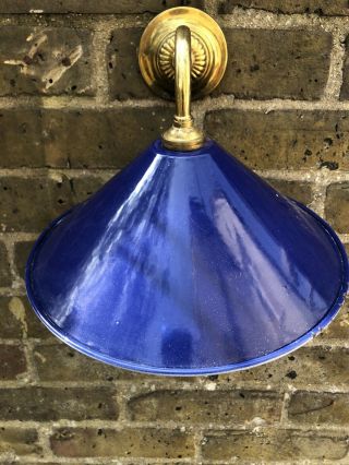 Mid Century French Enamel And Brass Wall Light.