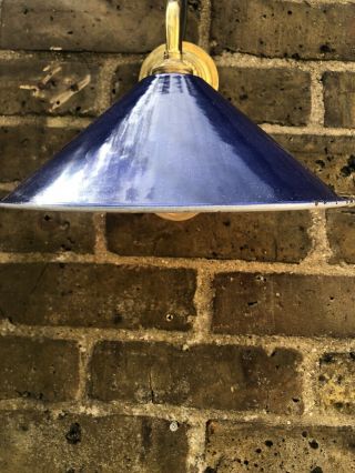 Mid Century French Enamel And Brass Wall Light. 3
