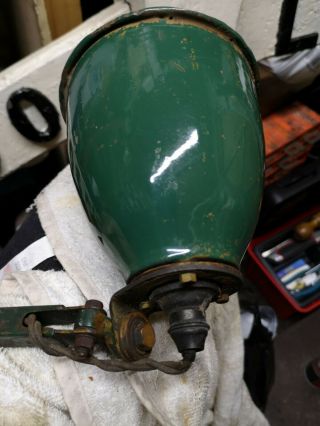 Vintage Industrial Green Enamel Angle Poise Workshop Lamp - Bench Light Retro 2