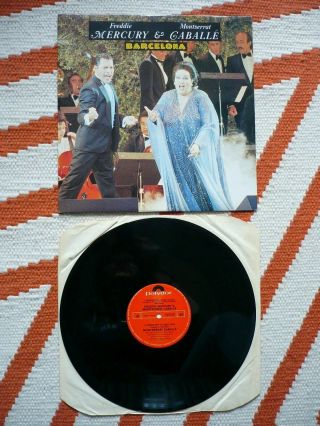 Freddie Mercury & Montserrat Caballe Barcelona 12 " Vinyl Uk 1987 Single Queen Ex