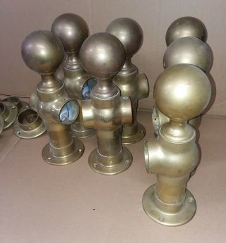 Old Solid Brass Salvage Items From Pub/bar/restaurant Elbows,  Flanges & Balls
