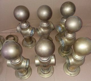 OLD SOLID BRASS SALVAGE ITEMS FROM PUB/BAR/RESTAURANT ELBOWS,  FLANGES & BALLS 3