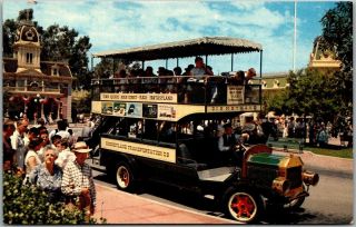 Vintage Disneyland California Postcard Omnibus Main Street Usa Scene A - 5