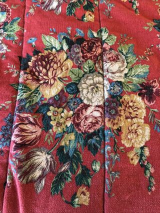 Rare Ralph Lauren Aylesbury King Vintage Red Floral Comforter Bedspread Set