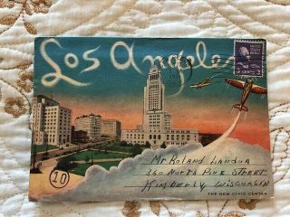 Vintage Postcards,  3 Cent Stamp,  Los Angeles,  Folder With 6 Double - Sided Views
