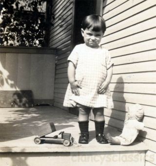 1924 Baby Jeanne Pull Toy Doll On Porch