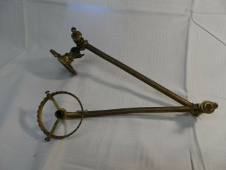Vintage Victorian Hinged Brass Gas Wall Light Fitting