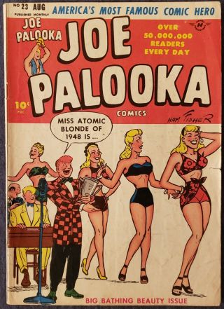 Joe Palooka Comics 23 1948 Gga Vintage Classic Atomic Blonde Cover Golden Age