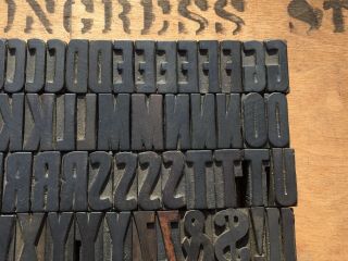 Antique VTG Wood Letterpress Print Type Block A - Z Alphabet Letters ’s Set 3