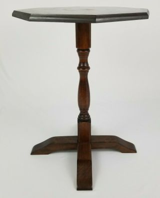 Vintage Arts & Craft Mission Pedestal Table Plant Stand