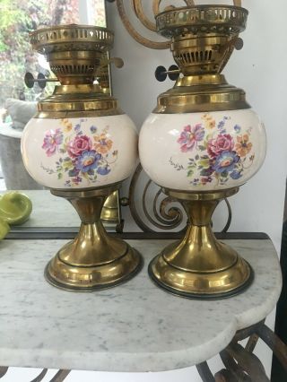 Ceramic And Brass Oil Lamps