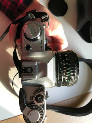 Vintage Canon AE - 1 35mm SLR Film Camera w 50mm 1.  4 lens 3
