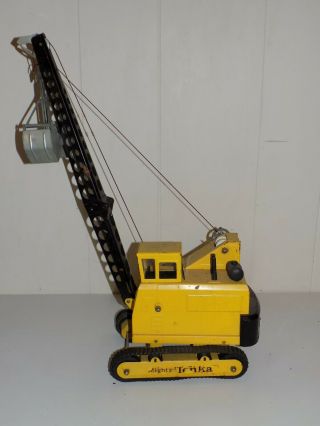 Vintage Tonka Pressed Steel Crane Crawler Clam Bucket
