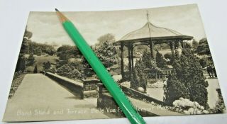 Vintage Band Stand And Terrace Belle Vue Park Newport Mon.  Post Card.