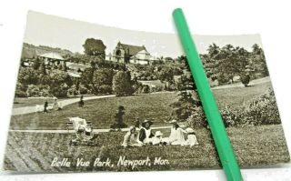 Vintage 1917.  R/p.  Belle Vue Park Newport Mon.  Post Card.