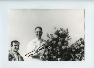 Dan Gurney Eagle F1 Portrait Belgian Grand Prix 1967 Signed Vintage Photograph 2