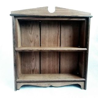 Vintage Solid Wood Rustic Wall Hanging Shelf Spice Rack Cabinet Display Stand