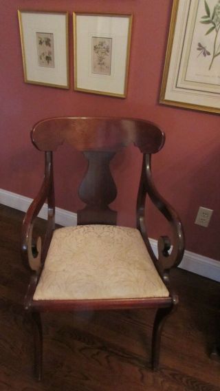 Mahogany Arm Chair Duncan Phhyfe Revival Style Ocal Pick Up Brooklyn Heights