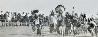 1910 Cheyenne Wyoming Frontier Days Rodeo Indians Tribal Dance Cowboys Crowd See