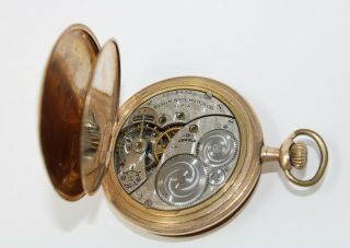 Elgin Hunter Pocket Watch Vintage 1910 - 1920 25 Year 14k Gold Fill Running
