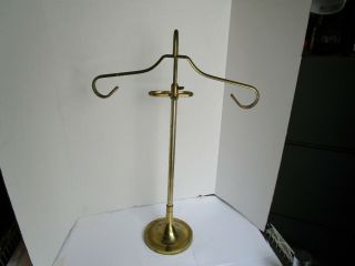 Vintage Brass Metal Valet Butler Stand & Hanger Gentlemen 