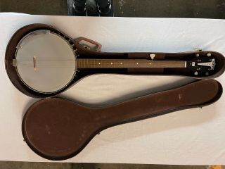 Vintage 1964 KAY 5 String Banjo Open Back w/ case and receipt 3