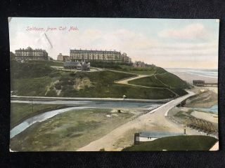 1912 Yorkshire Saltburn By The Sea From Cat Nab - By Jackson Vintage Postcard