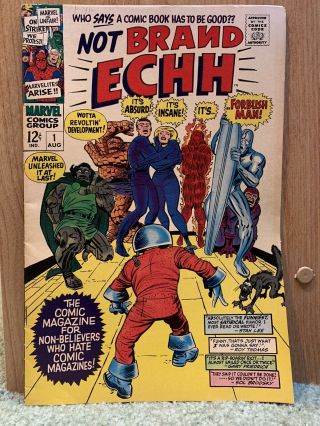 1967 Marvel Comics Not Brand Echh 1 Vf/nm Great Cover Art Parody Fun