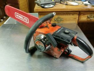 Vintage Homelite E - Z Automatic Chainsaw With 16 " Bar & Cover,  Ez 10403a