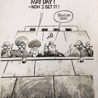 Mikhail Gorbachev JACK HIGGINS Political Editorial Cartoon art Chicago 3
