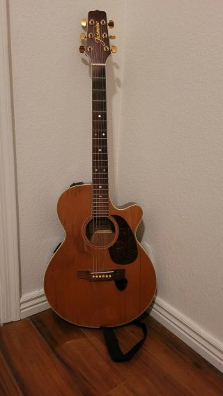 Rare Vintage Takamine Jasmine Ts96c Acoustic Electric Guitar With Hard Case