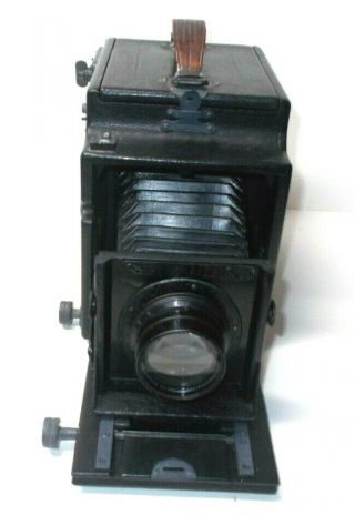 Vintage R.  B Auto Graflex Curtain Aperture Camera W/bausch & Lomb 5x7 Tessar Lens