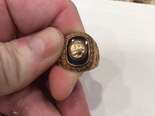 Vintage Gold Loyal Order Of Moose Men’s Ring Size 9.  5