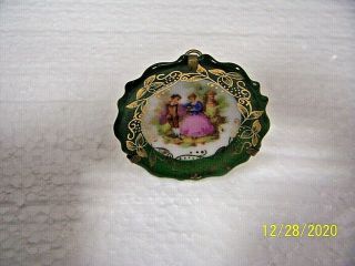 Rare Miniature Doll Limoges Made In France Plate With Stand