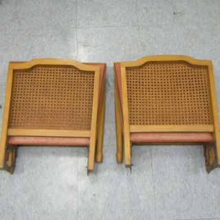 2 Vintage LEG - O - MATIC Folding Wood Chairs 2