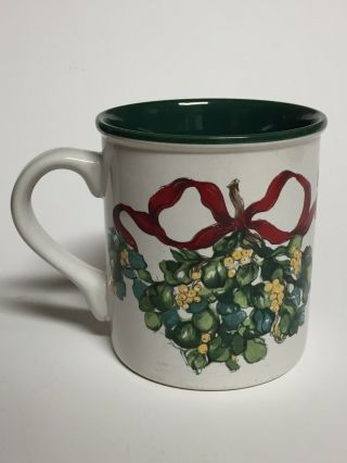 Christmas Coffee Mug Potpourri Press “mistletoe” 1992