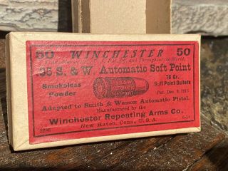 Rare Rare.  35 S&w Box Winchester.  Empty,  Very Rare Caliber Smith Model 1913