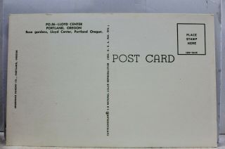 Oregon OR Portland Lloyd Center Rose Gardens Postcard Old Vintage Card View Post 2