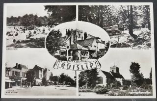 Postcard Rp Ruislip Middlesex Multi View Vintage Real Photograph
