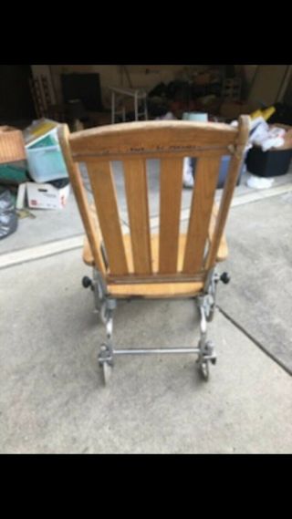 antique wooden wheelchair 3