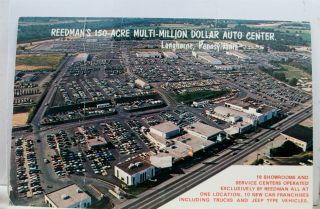 Pennsylvania Pa Langhorne Reedman Multi Million Dollar Auto Center Postcard Old