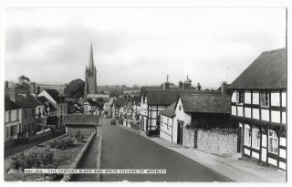 Herefordshire Weobley 11th Century Village Real Photo Vintage Postcard 30.  11