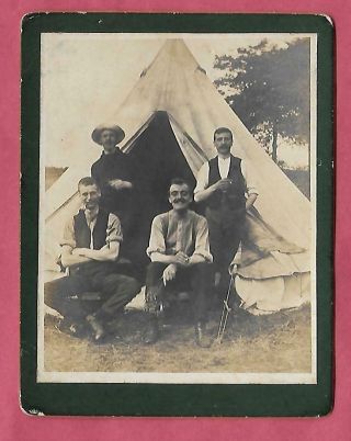 Collectable - Vintage Camping Photographs X 3 - Professionally Mounted - C1900