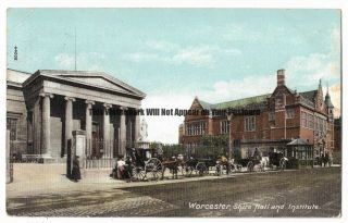 Worcester Shire Hall & Institute 1906 Vintage Postcard 25.  4