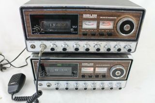 2 Vintage Simba Ssb Pearce Simpson Cb Radio Base Station W/ Microphone Mic